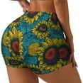 thumbnail image 2 of Xecao Sunflowers Print Workout Shorts for Women Soft Smooth Gym Yoga Scrunch Active Tennis Workout Running Shorts, 2 of 9