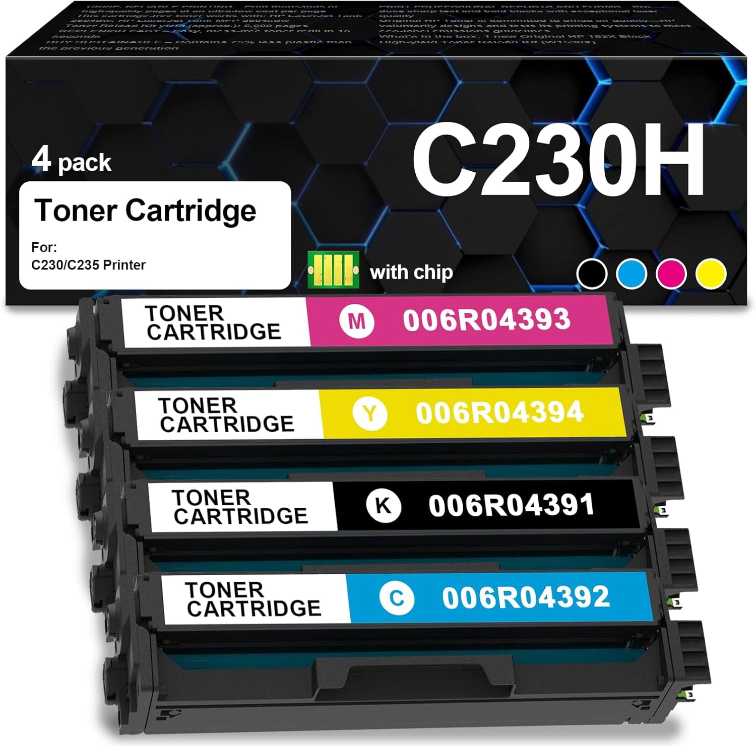 High-Yield Toner Cartridge Compatible With Xerox C230/C235 – 006R04391 Black Toner (1-Pack)