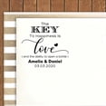 thumbnail image 2 of Printtoo Roound Personalized&nbsp;Black Self Inking Opner Favor Stamp Custom The Key To Happiness Is Love Rubber&nbsp;Stamper-45 mm, 2 of 6