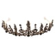 thumbnail image 1 of 1 corona de cristal estilo barroco con encanto para el pelo (negra), 1 of 4