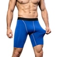 thumbnail image 2 of hlysgo Mens Compression Shorts Performance Sport Short Athletic Underwear Workout Running Base Layer Shorts Blue,3xL, 2 of 5