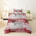thumbnail image 2 of Homewish Red Gradient Plaid Twin Duvet Cover,Abstract Geometric Twin Bedding,Black Reversible,2-Piece,1 Duvet Cover and 1 Pillowcase, 2 of 6