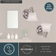 thumbnail image 4 of Standford 1 Light Brushed Nickel Bathroom Wall Fixture, 4 of 9
