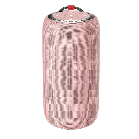Monster S310 Bluetooth Speaker, Portable Bluetooth Speaker, 30W True Wireless Stereo Pairing Deliver Dynamic Sound, IPX6 Waterproof, Bluetooth 5.2 Built-in Mic, 24H, for Family Outdoor Pink