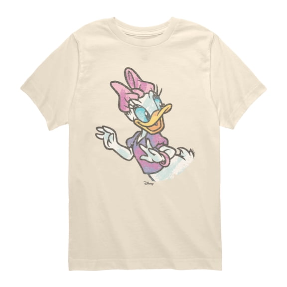 Disney - Daisy Color Sketch - Youth Short Sleeve Graphic T-Shirt