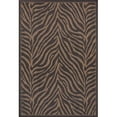 thumbnail image 1 of Couristan 15140121023119U 2 ft. 3 in. x 11 ft. 9 in. Recife Zebra Rug - Black & Cocoa, 1 of 2