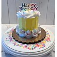 thumbnail image 4 of DEZICAKES Fake Mini Cake Yellow Birthday Cake Prop Decoration Dezicakes Fake Food- Fake Cake- Home Decoration, 4 of 7