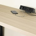 thumbnail image 4 of South Shore Furniture Kozack Computer Desk with Power Bar, Soft Elm and Matte Black, 4 of 5