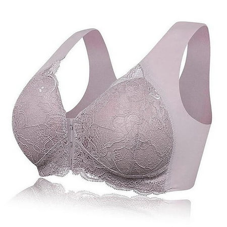 

WTN Women s Bra Front Closure 5D Shaping Seamless Push Up Lace Bras For Women