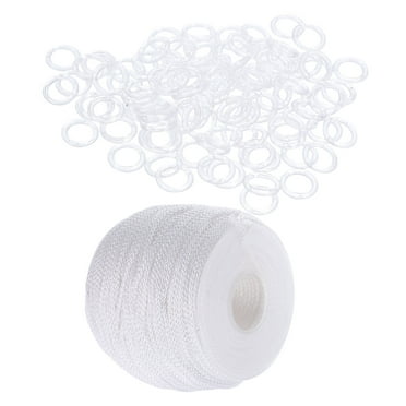 Roman Blind Accessories Shade Hardware Kit Plastic Curtain Rope Braided Cord Tether White