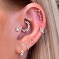 thumbnail image 2 of 1PC Pendientes De Piercing De Oreja Para Mujeres Circón Estrella Tragus Hélice Accesorios Para El Cuerpo Joyería CC00, 2 of 4