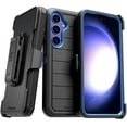 thumbnail image 4 of Rome Tech for Galaxy S24+ Case with Holster & Kickstand - Black + 3-Pack Glass Screen Protector, 4 of 12