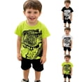 thumbnail image 2 of LRen Boys Short Sleeve Shirts Kids Summer Crewneck T-Shirts Casual Dinosaur Print Basic Cotton Tops Tees, 2 of 4
