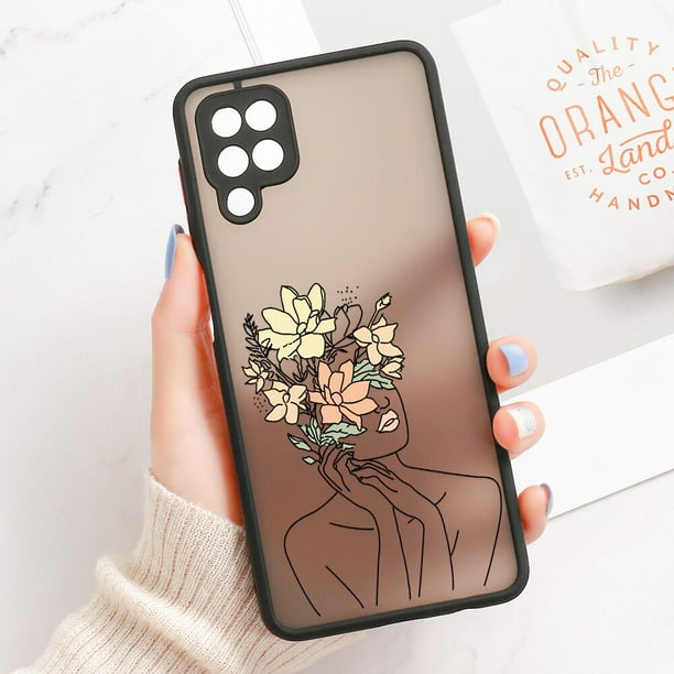 Funda para Samsung A54 5G A53 A34 A33 A13 A52 A52s A51 A32 A12 A22 S23 S22 Ultra S21 FE Fundas transparentes mate duras Fivean unisex