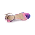 thumbnail image 4 of BLISSFUL STEP Women's Sandals Stiletto Heels Ankle Strap Tie Dye Sandals, 4 of 6