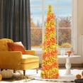 thumbnail image 2 of Fall Tree Home Decor Pop Up Tree with Lights & Timer & Modes Collapsible Tinsel Pencil Tree for Autumn Harvest Porch Thanksgiving Party Decorations Maple Leaves, 2 of 5