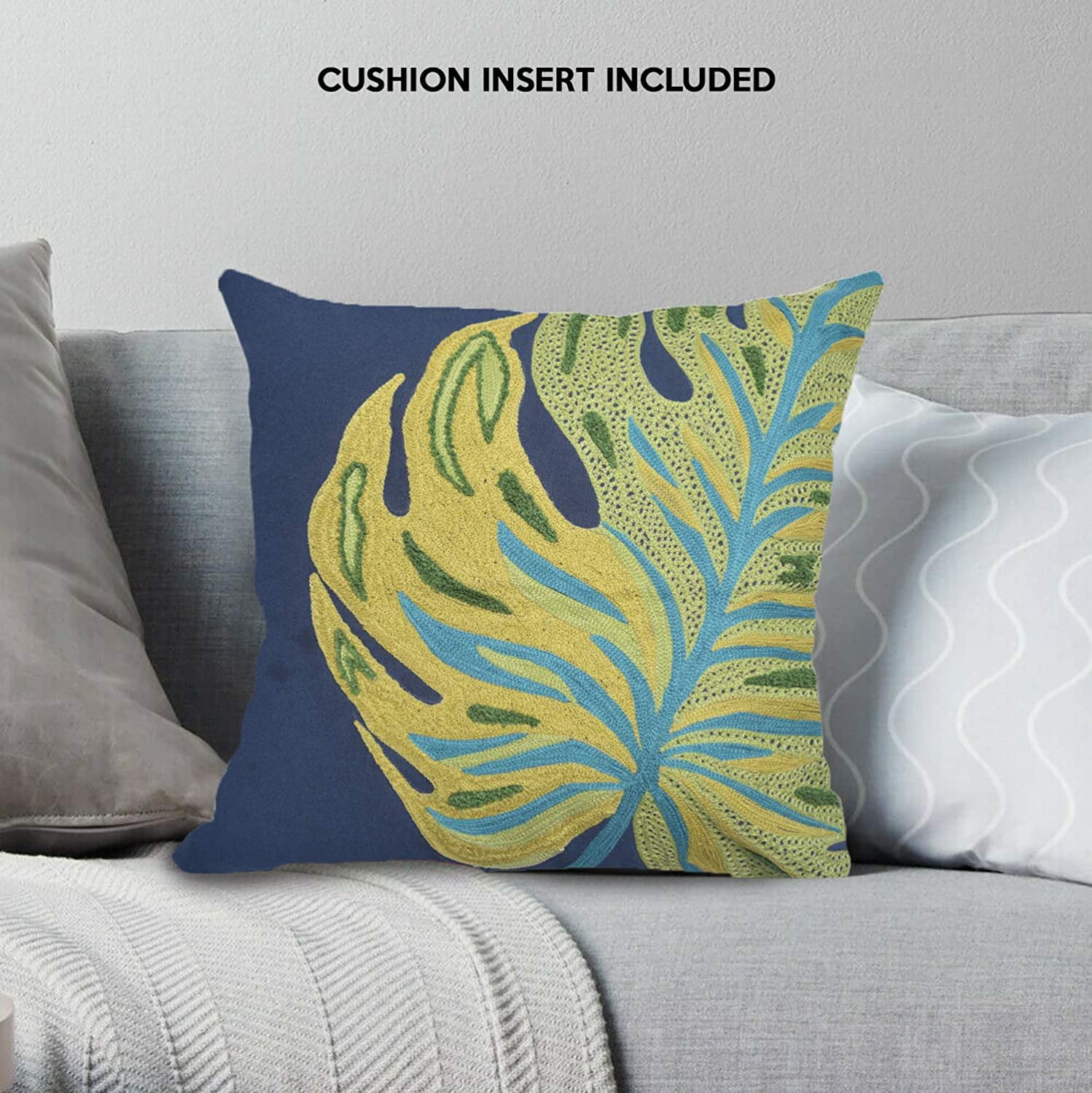 Decozen Decorative Throw Pillow with Insert 18"x18" inches in 1 Set