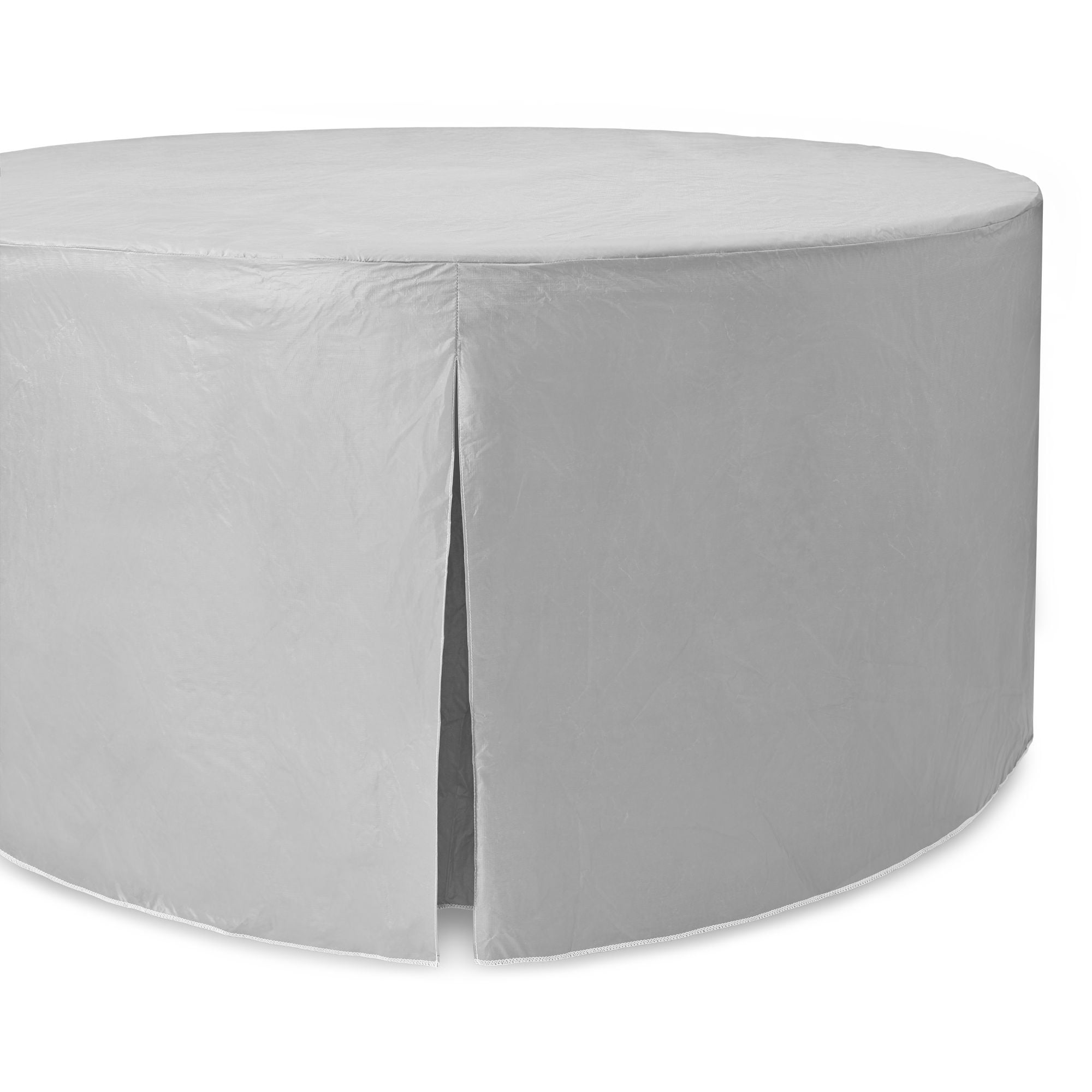 Mainstays Solid Vinyl Tablecloth, Silver, 60" Round