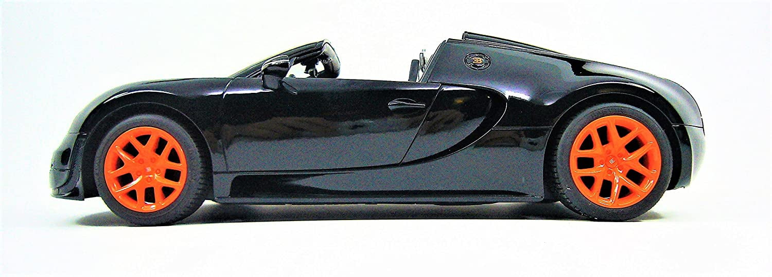 Wonder Wheels 1:14 RC Remote Control Bugatti Veyron Grand Sport Vitesse Licensed Model Car - Black/Orange