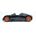 thumbnail image 2 of Wonder Wheels 1:14 RC Remote Control Bugatti Veyron Grand Sport Vitesse Licensed Model Car - Black/Orange, 2 of 8