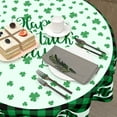 thumbnail image 6 of St. Patricks Day Tablecloth Round 60 Inch Green Shamrock Plaid Decorative Table Cloth Washable St Patricks Day Table Cover for Kitchen Dining Table Party Picnic Holiday Indoor Outdoor Home Decor, 6 of 6