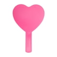 thumbnail image 4 of Unique Bargains 1 Pc Heart-shaped Handheld Mirror for Vacation Travel Rose Red Plastic Glass, 4 of 5