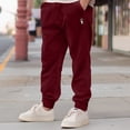 thumbnail image 4 of Dalix Astronaut Embroidery Jogger Midweight Fleece Sweatpants Soft Lounge Pant Drawstring Waistband Pockets Mens in Burgundy 2XL XX-Large, 4 of 5