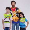 thumbnail image 5 of Disney Toy Story Men's Cosplay Short Sleeve T-Shirt Woody Yellow Grid, 5 of 8