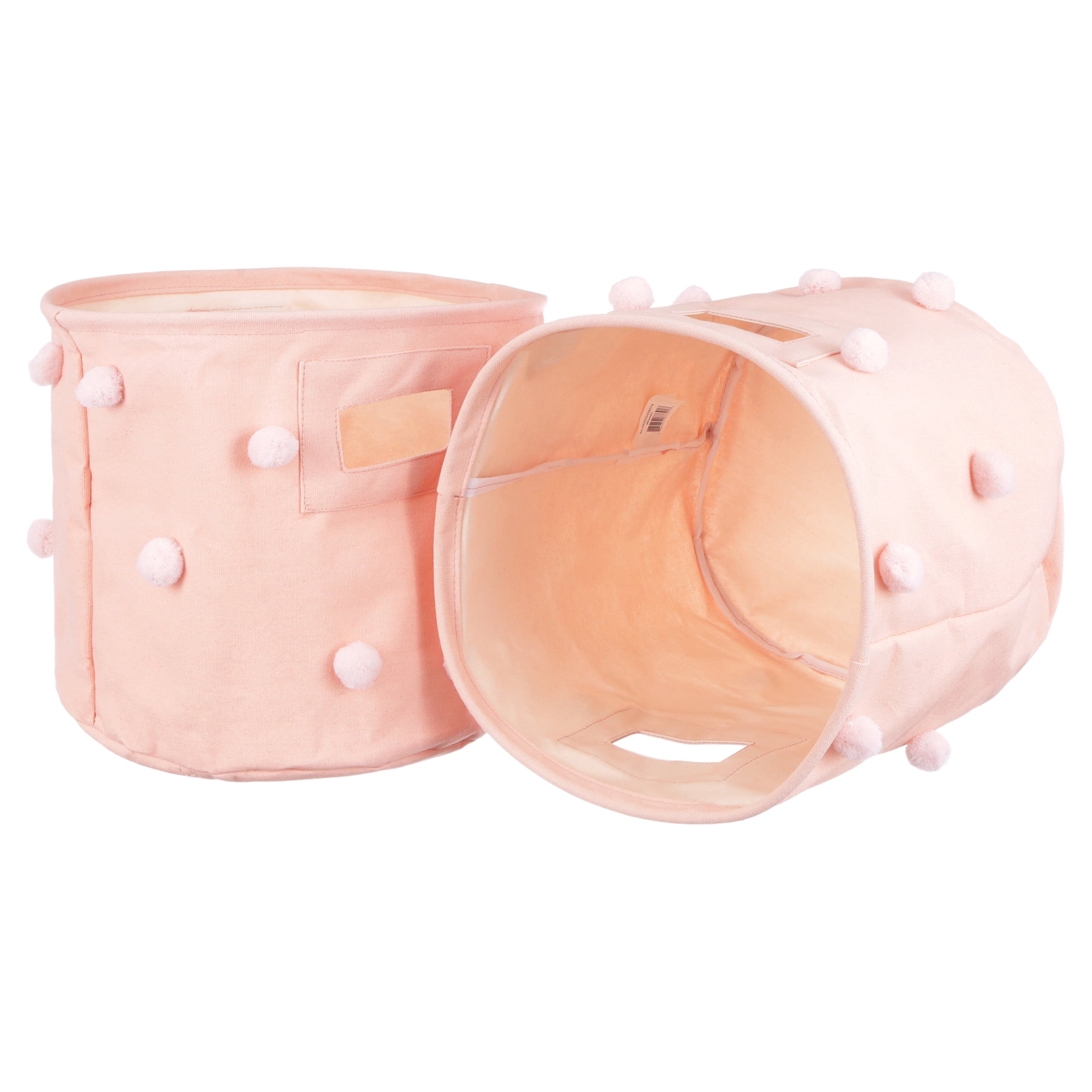 Heritage Kids Pom Pom Storage Bin (Set of 4), Pink