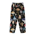 thumbnail image 5 of Disketp Mushrooms And Autumn Leaves Print Women'S Comfy Pajama Pants Casual Drawstring Palazzo Lounge Wide Leg Pants, 5 of 9