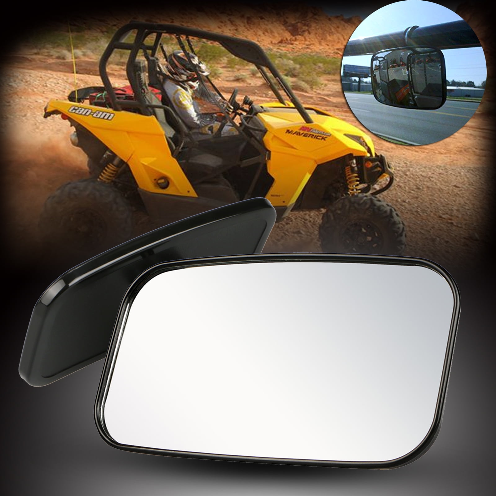 Tsv 360 Utv Rear Side View Mirror For Polaris Rzr 800 900 Ranger Sw Military