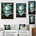 thumbnail image 4 of Designart "Teal Grey Ocean Coastal Charm Pastoral I" Nautical & Beach Floater Framed Wall Art Print, 4 of 7
