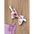 thumbnail image 5 of Gureui Matching Clothes for Girls and Sisters Outfit Sleeveless Deep V-neck Floral Print Dress Romper Lace Flower One-Pieces Jumpsuits, 5 of 8