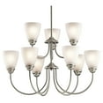 thumbnail image 2 of 43639NI-Kichler Lighting-Jolie - 9 Light 2-Tier Chandelier - with Transitional inspirations - 28 inches tall by 28 inches wide-Brushed Nickel, 2 of 2