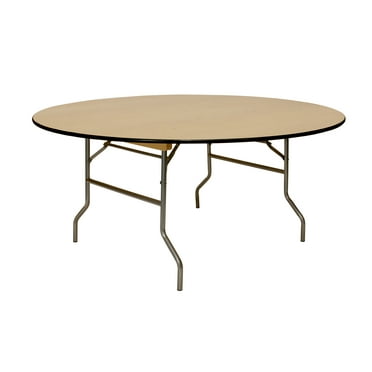 Table - 66" WFT Series Russian Birch Wood Round - Rubber Edge