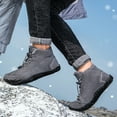 thumbnail image 3 of Rokment Mens Barefoot Winter Snow Boots Non Slip Fleece Lined Thermal Wide Toe Hiking Combat Ankle Booties, 3 of 6
