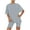 Gray, variant on Jamicy Super Soft Pajamas for Women Casual Home Wear Solid Color Round Neck Summer Short Sleeve Top with Shorts Comfortable Woemn's Pajamas Set
