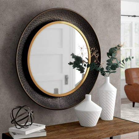 Coppa Wall Mirror Antique Black Com Coppa Wall Mirror Antique Black