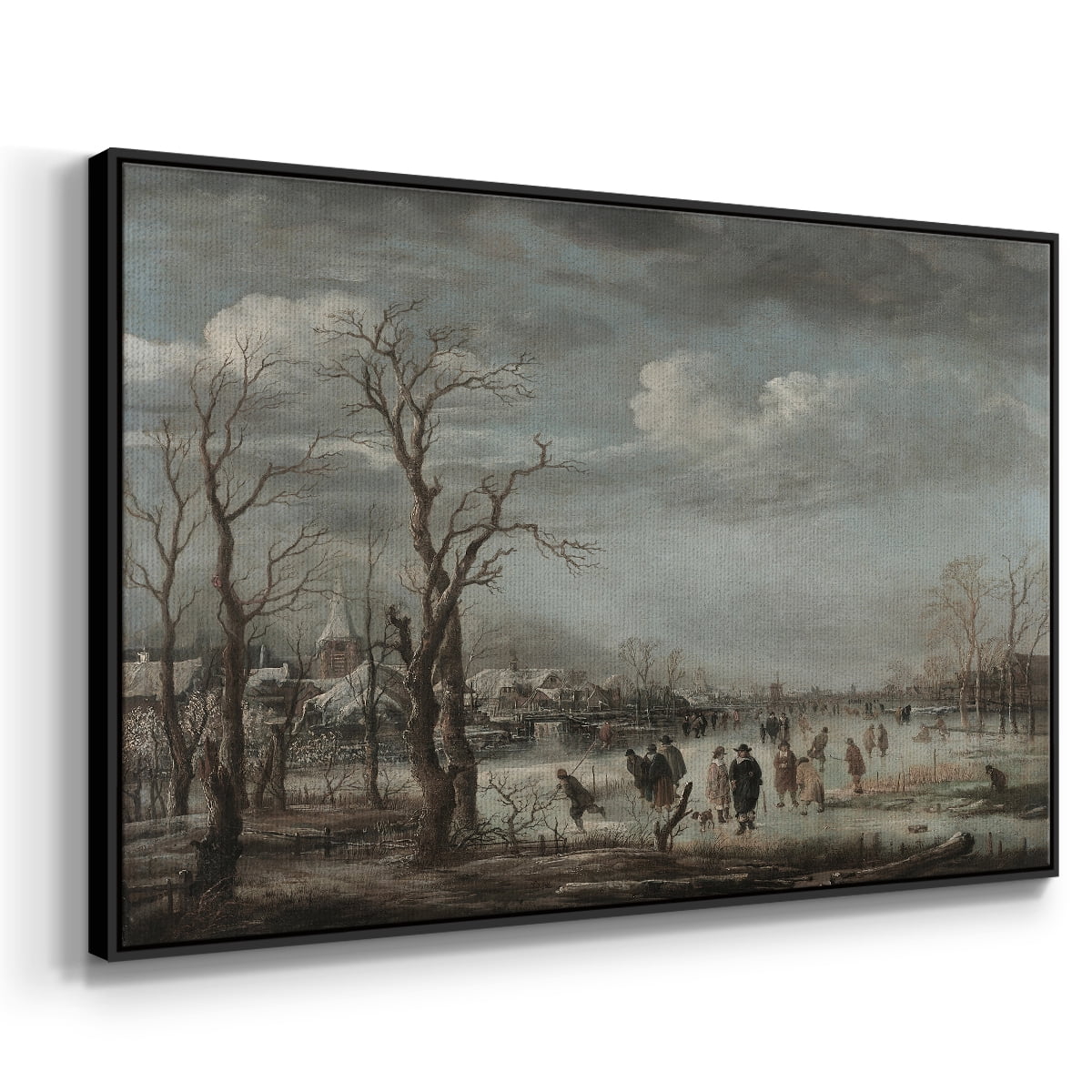 Vintage Landscape-CCCLXXX By Wexford Home Framed in Black Wood Gallery Wrapped Canvas 17 in. x 25 in.
