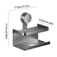 thumbnail image 3 of TIMIFIS Plastics Suction Cup Paper Holder, Bathroom Organizer Double Layer Suction Cup Paper Rack Toilet Paper Box Paper Towel Rack Storage Rack Paper Drawer Storage Rack, 3 of 6