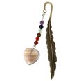 thumbnail image 1 of Weiweiguan Natural Stone Bookmark Decorative Metal Page-marker Plume Shape Book Marker, 1 of 6