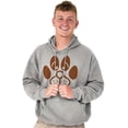 thumbnail image 5 of Cute Dog Face Paw Print Puppy Lover Hoodie Sweatshirt Women Men Brisco Brands S, 5 of 6