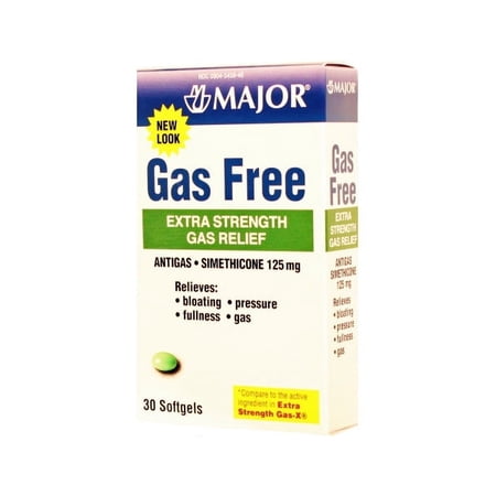 Major Gas Free Extra Strength Gas Relief Softgels, 30 ct