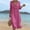 Hot Pink, variant on Ayolanni Cutout Fall Dresses V-Neck Solid 3/4 Sleeve Cotton Linen Maxi A-Line Dress Holiday Plain Lightweight Sundress Brown L