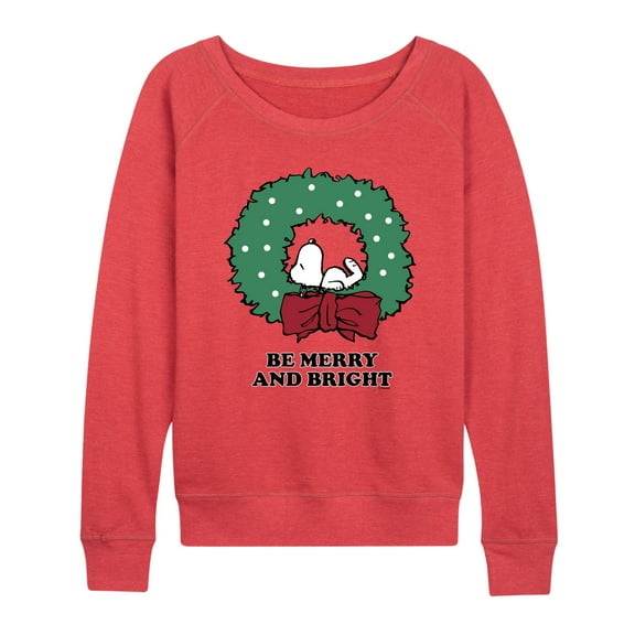 Peanuts - Holiday Vibes - Women's French Terry Long Sleeve Pullover