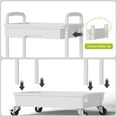 thumbnail image 5 of 5 Tier Rolling Cart Organizer,Bathroom Cart Organizers with Wheels Laundry Room Organization Mobile Shelving Unit Utility Cart Storage Shelves Multi-Functional for Office, Home(White), 5 of 12