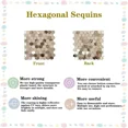 thumbnail image 6 of 12/16/18pcs Hexagonal Sequin Backdrop Panels for Wedding Birthday Party Background Wall Decor Shimmer Backdrop Curtain 30x30cm, 6 of 10