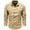 Khaki, variant on Bcfgryg Men Hoodless Long Sleeve Solid Color Pocket Shirt Coat Male Leisure Retro Style Big and Tall Men's Shirts