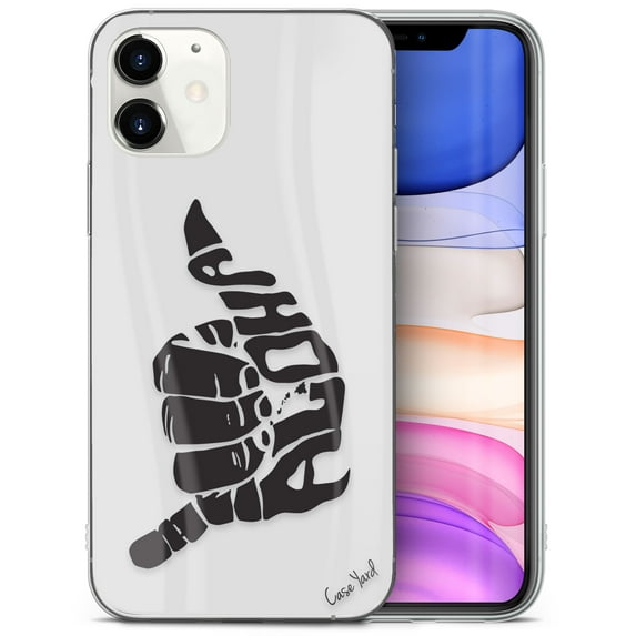 Caseyard TPU Clear Case for iPhone 13 Mini with Aloha Shaka design phone cover