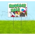 thumbnail image 1 of Rummage Sale (18" x 24") Yard Sign, Includes Metal Step Stake, 1 of 6